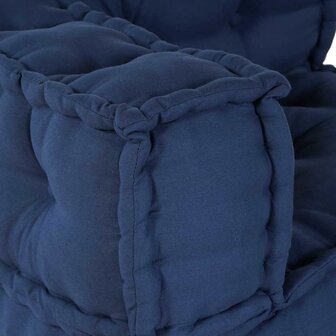 Poef modulair 70x70x54 cm stof indigo 7