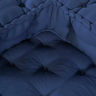 Poef modulair 70x70x54 cm stof indigo 8