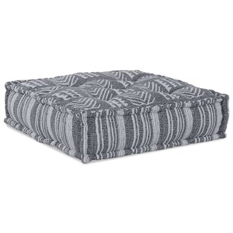 Poef modulair 70x70x54 cm stof grijs 2