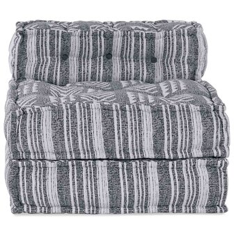 Poef modulair 70x70x54 cm stof grijs 3