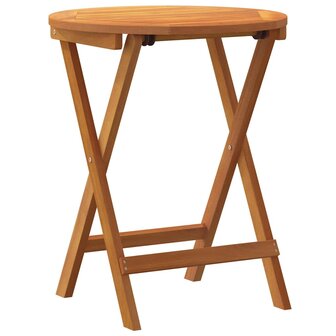 Opvouwbare Tuintafel Rond &Oslash;60 x 72 cm van Massief Acacia Hout 5