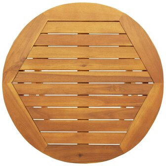 Opvouwbare Tuintafel Rond &Oslash;60 x 72 cm van Massief Acacia Hout 6