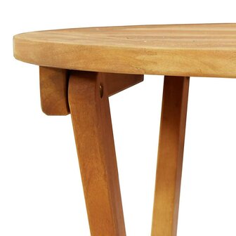 Opvouwbare Tuintafel Rond &Oslash;60 x 72 cm van Massief Acacia Hout 7