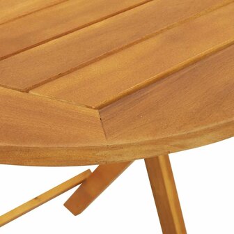 Opvouwbare Tuintafel Rond &Oslash;60 x 72 cm van Massief Acacia Hout 8