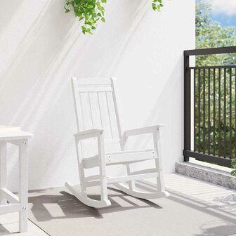 Tuin Schommelstoel Wit 70 x 92 x 108cm Kunststof 3