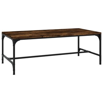 Salontafel 100x50x35 cm bewerkt hout gerookt eikenkleurig 2