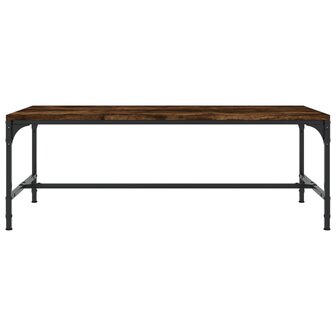 Salontafel 100x50x35 cm bewerkt hout gerookt eikenkleurig 4