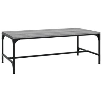Salontafel 100x50x35 cm bewerkt hout grijs sonoma 2