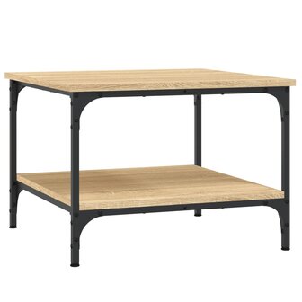 Salontafel 55x55x40 cm bewerkt hout sonoma eikenkleurig 2