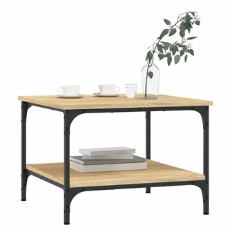 Salontafel 55x55x40 cm bewerkt hout sonoma eikenkleurig 3