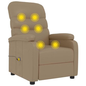 Massagestoel kunstleer cappuccinokleurig 8