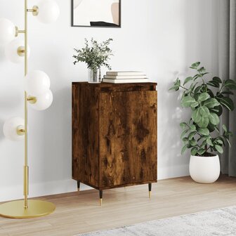 Dressoir 40x35x70 cm bewerkt hout gerookt eikenkleurig 1