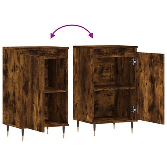 Dressoir 40x35x70 cm bewerkt hout gerookt eikenkleurig 9