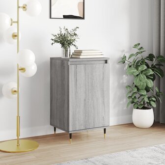 Dressoir 40x35x70 cm bewerkt hout grijs sonoma 1