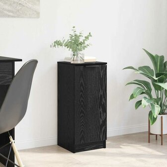 Dressoir Zwart eiken 30 x 30 x 70 cm Bewerkt hout 1