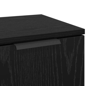 Dressoir Zwart eiken 30 x 30 x 70 cm Bewerkt hout 9