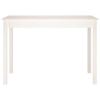 Eettafel 110x55x75 cm massief grenenhout wit 3