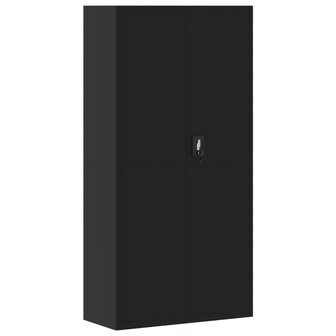 Archiefkast 90x40x220 cm staal zwart 7