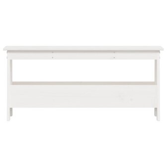 Halbankje 100x28x45 cm massief grenenhout wit 4