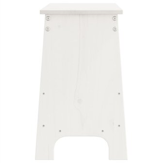 Halbankje 100x28x45 cm massief grenenhout wit 5