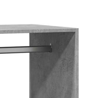 Kledingkast 77x48x102 cm bewerkt hout betongrijs 9