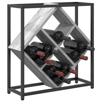 Wijnrek 51x18x52,5 cm bewerkt grijs sonoma eikenkleurig 3