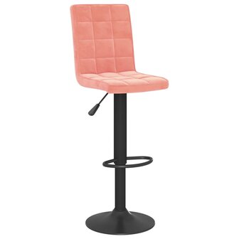 Barkruk Roze Fluweel 2