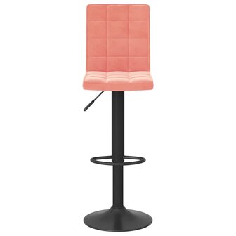Barkruk Roze Fluweel 3