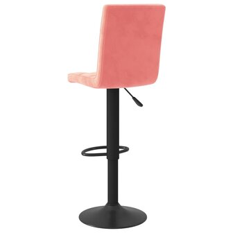 Barkruk Roze Fluweel 5