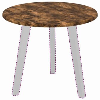 Tafelblad Gerookt eiken 50 x 50 x 1.5 cm Bewerkt hout 3