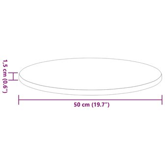 Tafelblad Gerookt eiken 50 x 50 x 1.5 cm Bewerkt hout 8