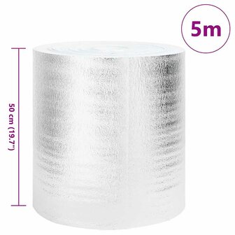 Radiatorfolie Zilver 0,5 x 25 m Aluminium 5