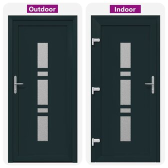 Voordeur Antraciet PVC 7