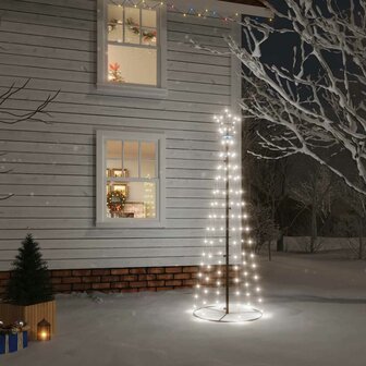 Kegelkerstboom 108 LED&amp;apos;s 70x180 cm koudwit 1