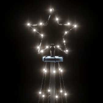 Kegelkerstboom 108 LED&amp;apos;s 70x180 cm koudwit 5