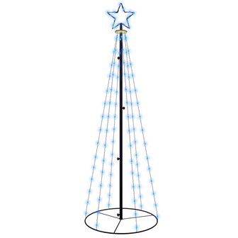 Kegelkerstboom 108 LED&amp;apos;s 70x180 cm blauw 2