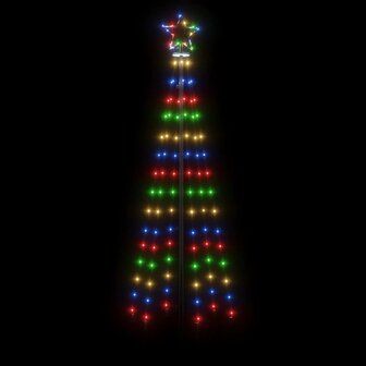 Kegelkerstboom 108 LED&amp;apos;s 70x180 cm meerkleurig 4