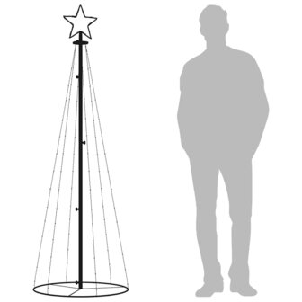 Kegelkerstboom 108 LED&amp;apos;s 70x180 cm meerkleurig 9