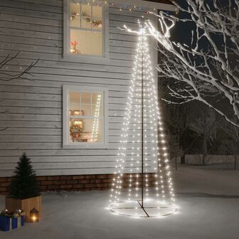 Kegelkerstboom 310 LED&amp;apos;s 100x300 cm koudwit 1