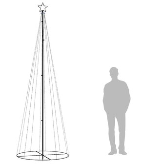 Kegelkerstboom 310 LED&amp;apos;s 100x300 cm meerkleurig 9