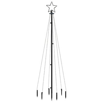 Kerstboom met grondpin 108 LED&amp;apos;s koudwit 180 cm 3