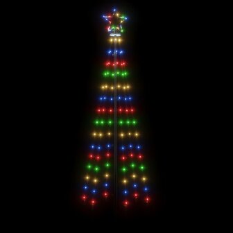 Kerstboom met grondpin 108 LED&amp;apos;s meerkleurig 180 cm 4