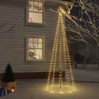 Kerstboom met grondpin 310 LED&amp;apos;s warmwit 300 cm 1