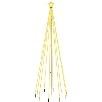 Kerstboom met grondpin 310 LED&amp;apos;s warmwit 300 cm 2