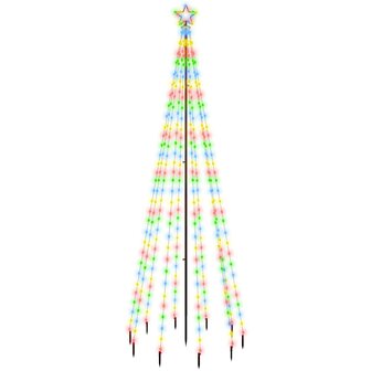 Kerstboom met grondpin 310 LED&amp;apos;s meerkleurig 300 cm 2