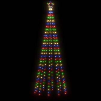Kerstboom met grondpin 310 LED&amp;apos;s meerkleurig 300 cm 4