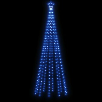 Kerstboom met grondpin 310 LED&amp;apos;s blauw 300 cm 4