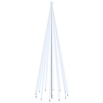 Kerstboom met grondpin 732 LED&amp;apos;s koudwit 500 cm 2