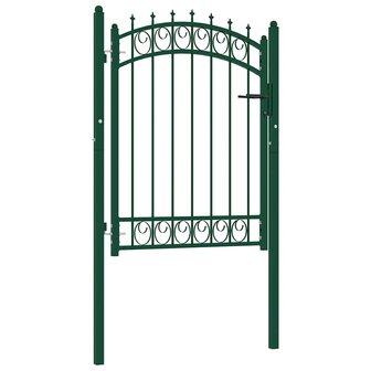 Poort met speerpunten 100x125 cm staal groen 1