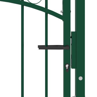 Poort met speerpunten 100x125 cm staal groen 3